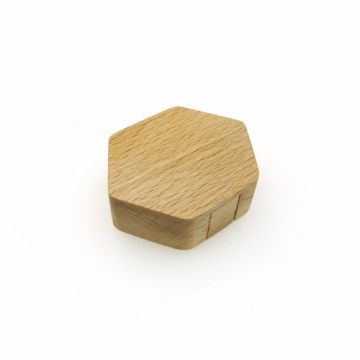 Ozdobne drewniane pudełko na biżuterię - z gąbką, 5,3 x 4,4 cm PD10 Ozdobne drewniane pudełko na biżuterię - z gąbką, 5,3 x 4,4 cm PD10