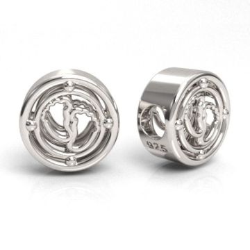 Zawieszka do przewlekania ze stópkami, srebro 925 S-CHARM 723 Zawieszka do przewlekania ze stópkami, srebro 925 S-CHARM 723