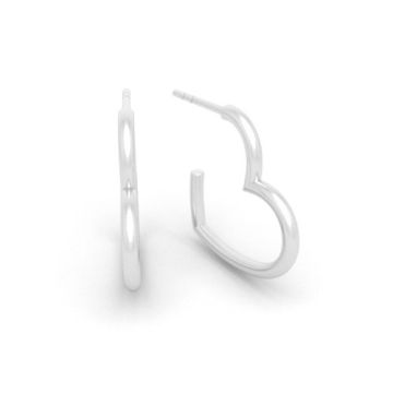 Kolczyki na sztyfcie w kształcie serca, srebro 925 EX 28 Kolczyki na sztyfcie w kształcie serca, srebro 925 EX 28