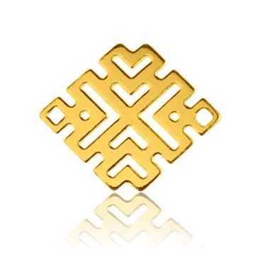 Zawieszka - łącznik Ażurowy Romb, złoto próby 585 Zawieszka - łącznik Ażurowy Romb, złoto próby 585