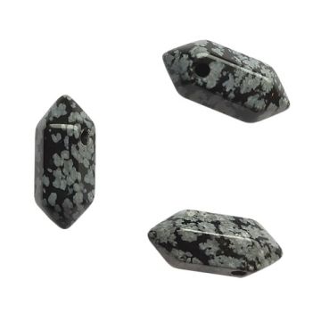 Kamień naturalny Obsydian śnieżny - grot, sopel, amulet - mały 20x9 mm  Kamień naturalny Obsydian śnieżny - grot, sopel, amulet - mały 20x9 mm