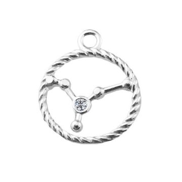 Zawieszka Rak Znak Zodiaku / Konstelacja z kamieniem, srebro 925 S-CHARM 604 Zawieszka Rak Znak Zodiaku / Konstelacja z kamieniem, srebro 925 S-CHARM 604