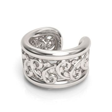 Nausznica ozdobna z ażurowym wzorem, srebro 925 NA 10 Nausznica ozdobna z ażurowym wzorem, srebro 925 NA 10