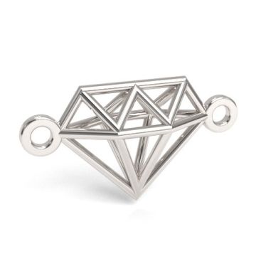 Łącznik diament, srebro 925 S-CHARM 654 Łącznik diament, srebro 925 S-CHARM 654