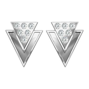 Sztyfty Trójkąty z kamieniami, srebro próba 925, SZ 41 Sztyfty Trójkąty z kamieniami, srebro próba 925, SZ 41