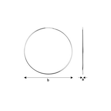 Bazy do kolczyków Koła 45 mm, srebro 925 KL 06 Bazy do kolczyków Koła 45 mm, srebro 925 KL 06