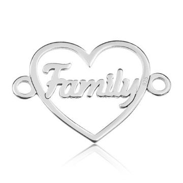 Łącznik Serce Family, srebro 925 BL 893 - 0,4 mm Łącznik Serce Family, srebro 925 BL 893 - 0,4 mm