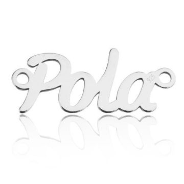 Zawieszka / Łącznik Imię Pola, srebro 925 BL POLA - 0,4 mm Zawieszka / Łącznik Imię Pola, srebro 925 BL POLA - 0,4 mm