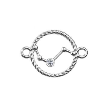 Łącznik znak zodiaku Baran z kamieniem, srebro 925 S-CHARM 563 Łącznik znak zodiaku Baran z kamieniem, srebro 925 S-CHARM 563