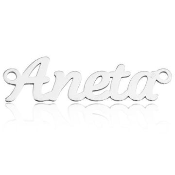 Zawieszka / Łącznik Imię Aneta, srebro 925 BL ANETA - 0,4 mm Zawieszka / Łącznik Imię Aneta, srebro 925 BL ANETA - 0,4 mm