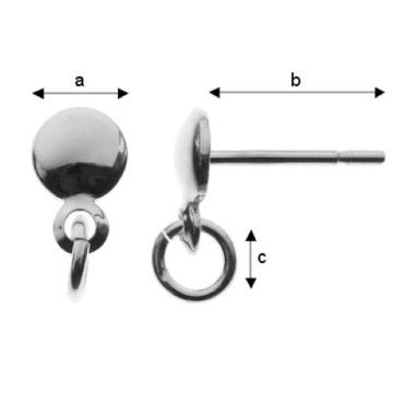 Sztyft do kolczyków srebro próba 925 SKR 1 Sztyft do kolczyków srebro próba 925 SKR 1