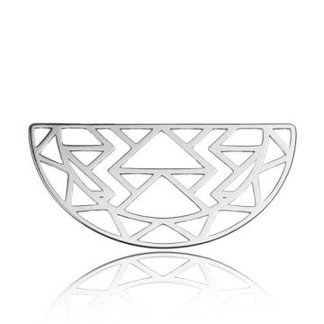 Zawieszka / łącznik ażurowy półkole, srebro 925 BL 323 - 0,4 mm Zawieszka / łącznik ażurowy półkole, srebro 925 BL 323 - 0,4 mm