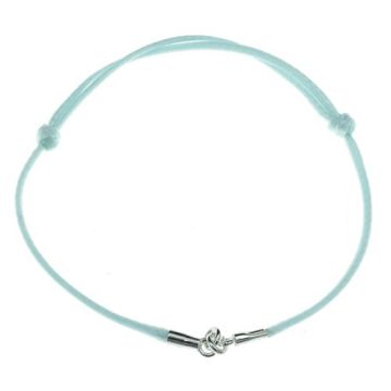 Baza do bransoletki sznurkowa miętowa, srebro 925 11-22 CM Baza do bransoletki sznurkowa miętowa, srebro 925 11-22 CM