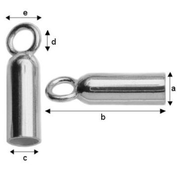 Tulejka wykończeniowa srebro próba 925 TW 2,3 Tulejka wykończeniowa srebro próba 925 TW 2,3