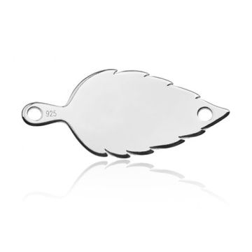 Zawieszka / Łącznik Liść do grawerowania, srebro 925 BL 512 - 0,4 mm Zawieszka / Łącznik Liść do grawerowania, srebro 925 BL 512 - 0,4 mm