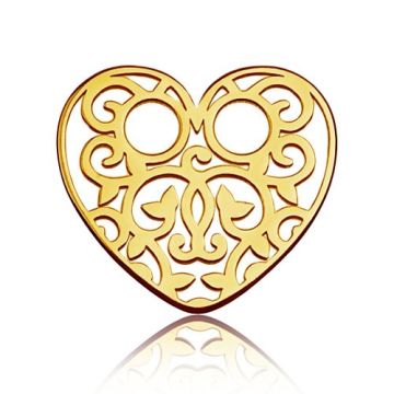 Blaszka Celebrytka Serce - ażurowa, złoto próba 585 Blaszka Celebrytka Serce - ażurowa, złoto próba 585