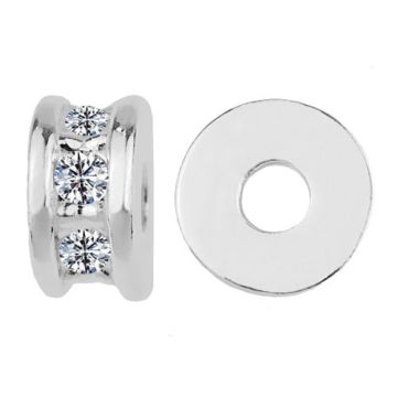 Przekładka z kamieniami, srebro 925 RONDELLA 6 MM Przekładka z kamieniami, srebro 925 RONDELLA 6 MM