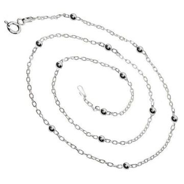 Łańcuch anker z kulkami 2 mm, srebro 925 55 cm Łańcuch anker z kulkami 2 mm, srebro 925 55 cm