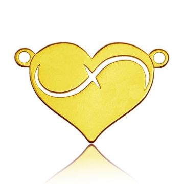 Zawieszka Serce z nieskończonością, złoto próby 585 Zawieszka Serce z nieskończonością, złoto próby 585