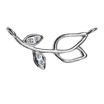 Łącznik / Zawieszka Tulipan z kamieniami, srebro 925 S-CHARM 292 Łącznik / Zawieszka Tulipan z kamieniami, srebro 925 S-CHARM 292