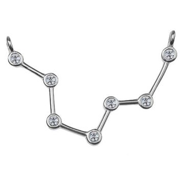 Łącznik / Zawieszka Ryby Znak Zodiaku z kamieniami, srebro 925 S-CHARM 355 Łącznik / Zawieszka Ryby Znak Zodiaku z kamieniami, srebro 925 S-CHARM 355