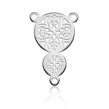 Łącznik / Zawieszka Ażurowe Rozetki, srebro 925 BL 487 - 0,4 mm Łącznik / Zawieszka Ażurowe Rozetki, srebro 925 BL 487 - 0,4 mm