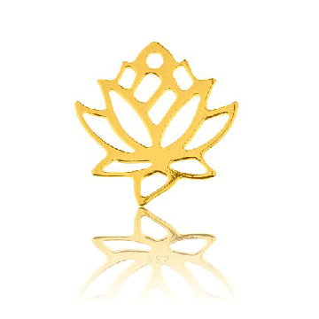 Blaszka ozdobna kwiat lotosu, złoto próby 585