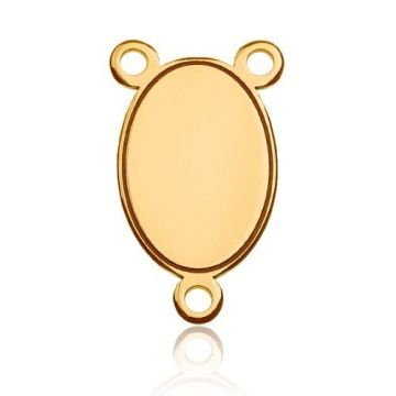 Zawieszka / Łącznik Owalny Medalik, złoto próby 585 BL 494 Zawieszka / Łącznik Owalny Medalik, złoto próby 585 BL 494