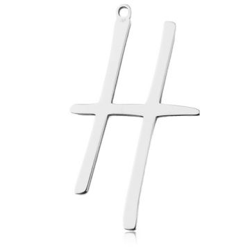 Zawieszka Duża Litera H, srebro 925 BL 822 - 0,8 mm Zawieszka Duża Litera H, srebro 925 BL 822 - 0,8 mm