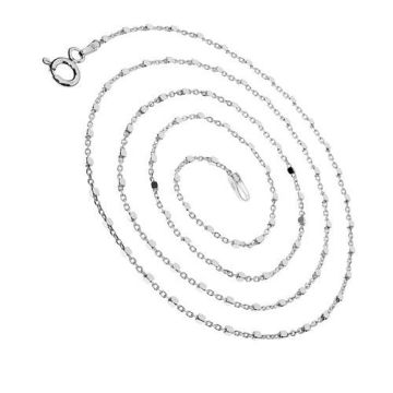 Łańcuszek srebrny - ozdobny z kostkami, srebro próba 925, 45 CM Łańcuszek srebrny - ozdobny z kostkami, srebro próba 925, 45 CM