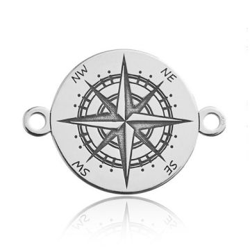 Łącznik / Zawieszka Kompas - Róża wiatrów, srebro 925 BL 588 - 0,4 mm Łącznik / Zawieszka Kompas - Róża wiatrów, srebro 925 BL 588 - 0,4 mm