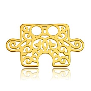 Blaszka Celebrytka puzzle - ażurowa, złoto próba 585