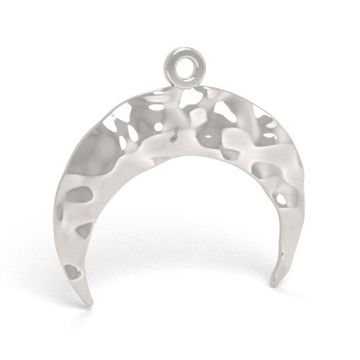 Zawieszka ozdobna - księżyc z pofalowaną powierzchnią, srebro 925 S-CHARM 772 Zawieszka ozdobna - księżyc z pofalowaną powierzchnią, srebro 925 S-CHARM 772