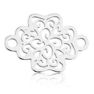 Łącznik ażurowy koniczynka, srebro 925 BL 745 - 0,4 mm Łącznik ażurowy koniczynka, srebro 925 BL 745 - 0,4 mm