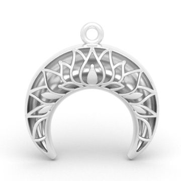 Zawieszka ozdobna - ażurowy księżyc, srebro 925 P27 Zawieszka ozdobna - ażurowy księżyc, srebro 925 P27