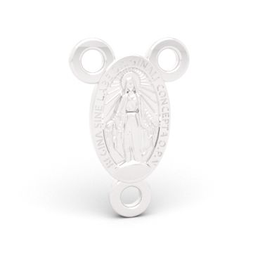 Łącznik do różańca, cudowny medalik, srebro 925 S-CHARM 824 Łącznik do różańca, cudowny medalik, srebro 925 S-CHARM 824