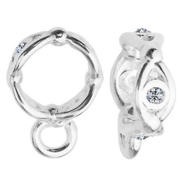 Przekładka / element do podwieszania z kamieniami, srebro 925 OB 15 Przekładka / element do podwieszania z kamieniami, srebro 925 OB 15