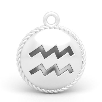 Zawieszka ozdobna - ze znakiem zodiaku Wodnik, srebro 925 P16 Zawieszka ozdobna - ze znakiem zodiaku Wodnik, srebro 925 P16