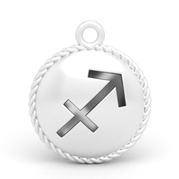 Zawieszka ozdobna - ze znakiem zodiaku Strzelec, srebro 925 P14 Zawieszka ozdobna - ze znakiem zodiaku Strzelec, srebro 925 P14