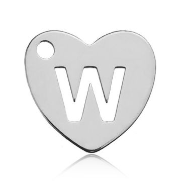 Zawieszka SERCE Z LITERĄ W, srebro 925 BL HEART W - 0,4 mm Zawieszka SERCE Z LITERĄ W, srebro 925 BL HEART W - 0,4 mm