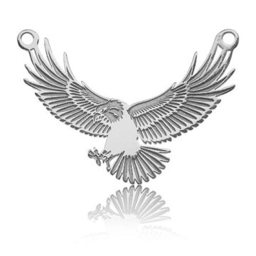 Zawieszka / łącznik grawerowany Orzeł, srebro 925 BL 389 - 0,4 mm Zawieszka / łącznik grawerowany Orzeł, srebro 925 BL 389 - 0,4 mm