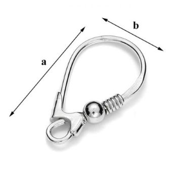 Bigle zamknięte z kuleczką srebro próba 925 BZ 10 Bigle zamknięte z kuleczką srebro próba 925 BZ 10