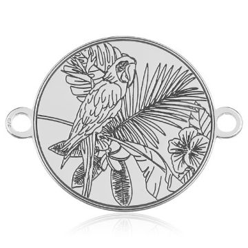 Łącznik Tropikalny z papugą, srebro 925 BL 896 - 0,4 mm Łącznik Tropikalny z papugą, srebro 925 BL 896 - 0,4 mm