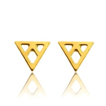 Sztyft baza do kolczyków Trójkąty, złoto próba 585 Sztyft baza do kolczyków Trójkąty, złoto próba 585