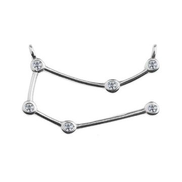 Łącznik / Zawieszka Bliźnięta Znak Zodiaku z kamieniami, srebro 925 S-CHARM 358 Łącznik / Zawieszka Bliźnięta Znak Zodiaku z kamieniami, srebro 925 S-CHARM 358