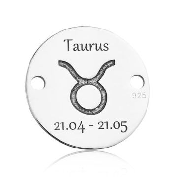 Łącznik / Zawieszka Taurus Byk Znak Zodiaku, srebro 925 BL 614 - 0,4 mm Łącznik / Zawieszka Taurus Byk Znak Zodiaku, srebro 925 BL 614 - 0,4 mm