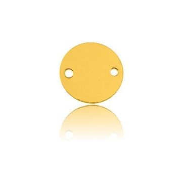 Blaszka okragła z 2 otworami złoto próby 585 Blaszka okragła z 2 otworami złoto próby 585