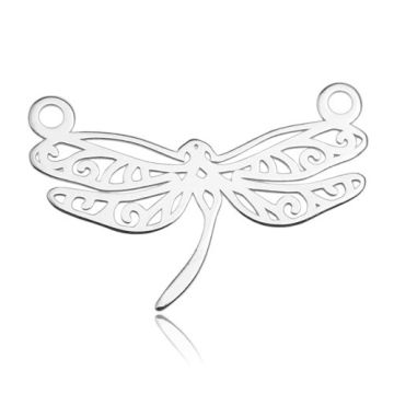 Zawieszka / łącznik Ważka ażurowa, srebro próby 925 BL 307 - 0,4 mm Zawieszka / łącznik Ważka ażurowa, srebro próby 925 BL 307 - 0,4 mm