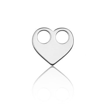 Mała Blaszka Celebrytka Serce, srebro 925 BL 452 - 0,8 mm