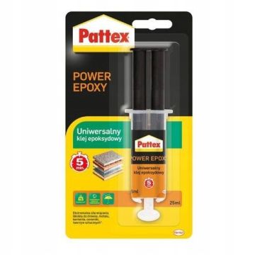 PATTEX POWER EPOXY mocny klej epoksydowy, dwuskładnikowy - 25 ml PATTEX POWER EPOXY mocny klej epoksydowy, dwuskładnikowy - 25 ml